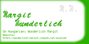 margit wunderlich business card